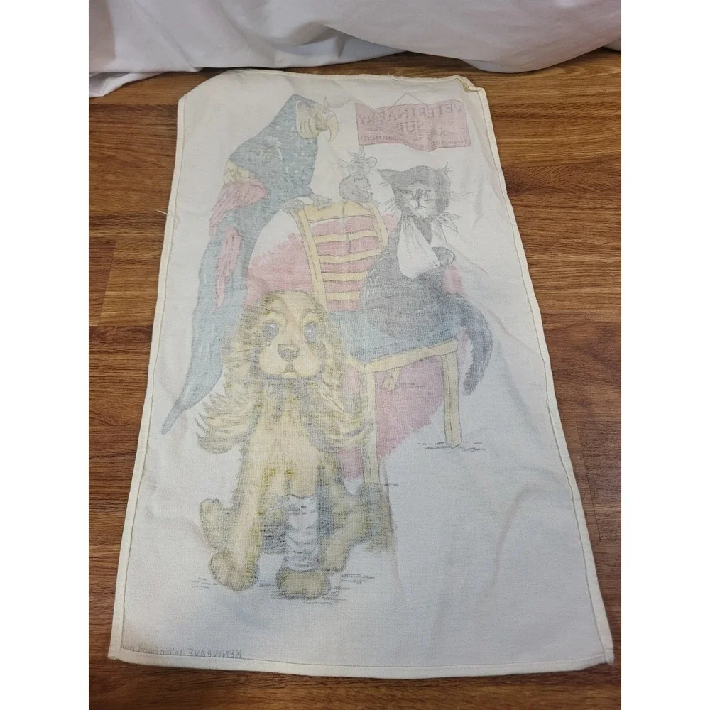 Vintage Veterinary Surgery Kenweave Tea Towel